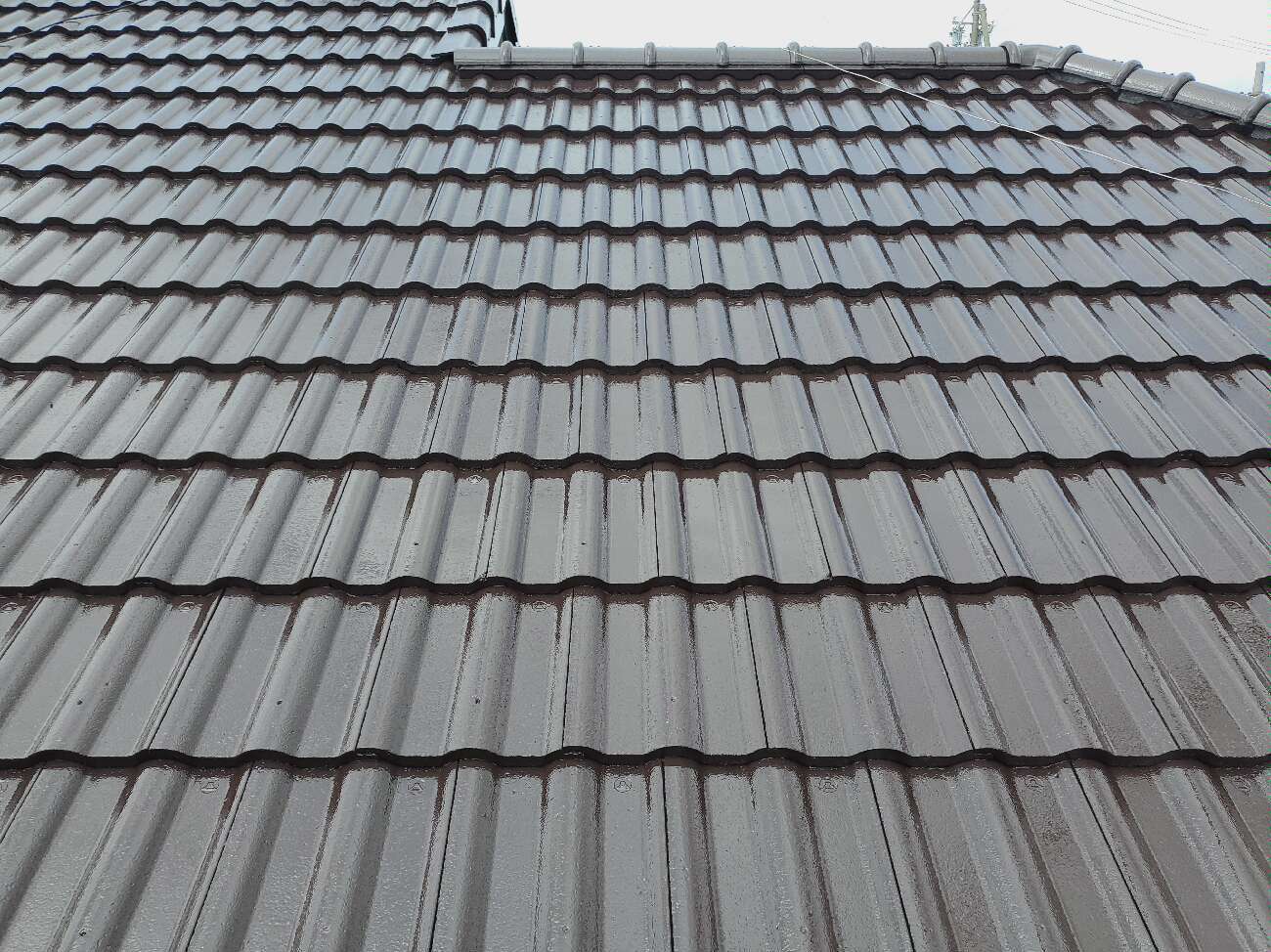 屋根（セメント瓦）シリコン塗装